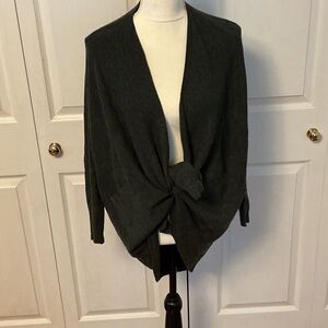 Reserved Dark Gray Open-Front Cardigan